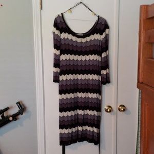 Chevron knit dress
